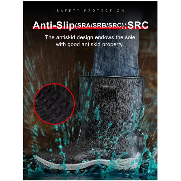 Zapatos de seguridad de cuero industrial para hombres Botas de trabajo para soldadores