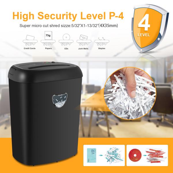 Эффективный 2,0 м / мин 25L тяжелой коммерческой бумаги Shredder Machine cd228p раздробленный CD кредитная карта