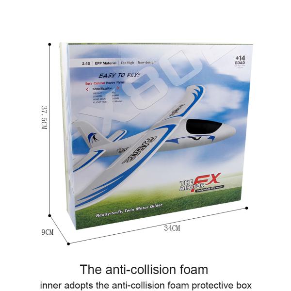 Design Fx802 Rc Eagle Glider Aircraft Automatic Balance Fighter Epp Anti-collision Foam 2.4g 2ch Flying Model Plane Toy