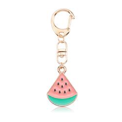 Metal Watermelon Key Chain 15cm x 6.5cm x 1.6cm Silk screen printing