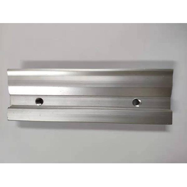 Silver Anodized CNC Aluminum Profile Recyclable For Solar Rack Connecting