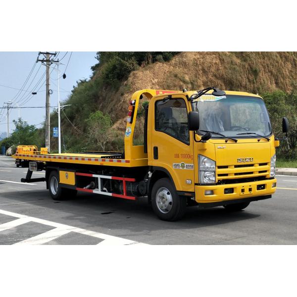 Small Wrecker Tow Trucks Flat Bed 4500mm Wheelbase 190hp Diesel Engine Six Speed Manual