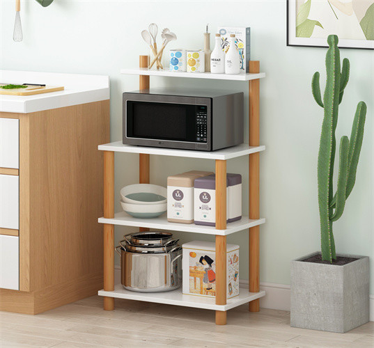 3 Tier Vaneer Wooden Baker Kitchen Microwave Rack shelf