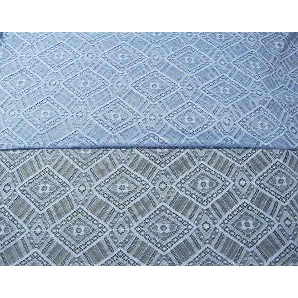 Geometric Royal Blue Cotton Nylon Lace Fabric Mesh For Nightwear SYD-0004