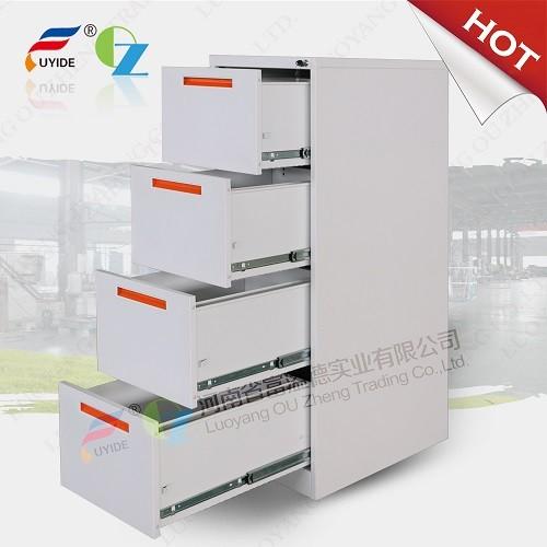 Vertical filing cabinet steel material 4 drawer,cold roll steel plate 0.5-1.2mm available