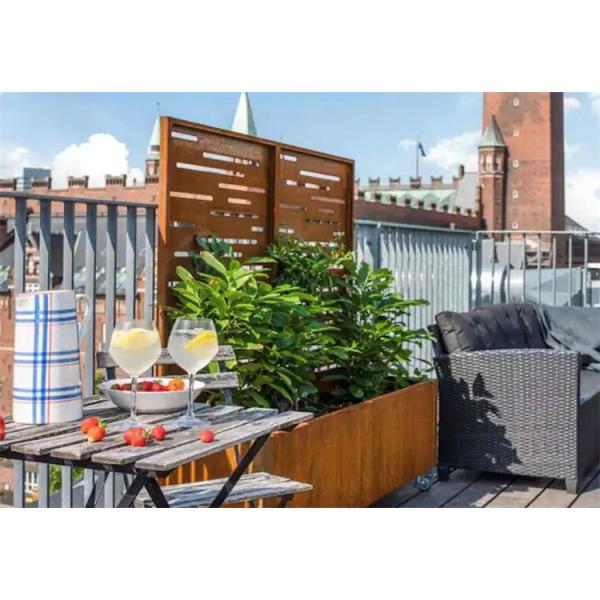 Большие прямоугольные панель Corten стальные декоративные и коробка плантатора для сада