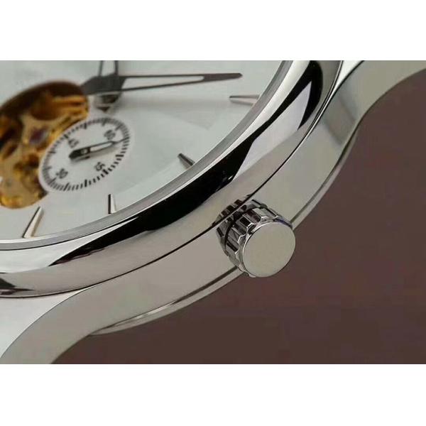 Index Hands Markers Stainless Steel Automatic Watch Male White / Black Face