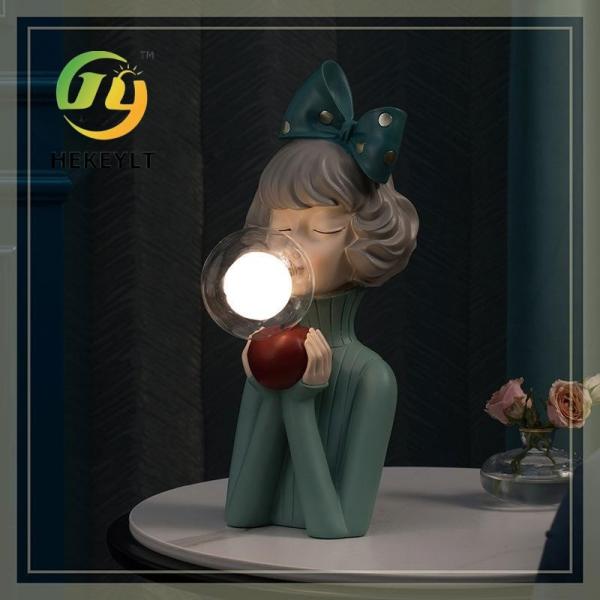 Candeeiro de mesa criativo da atmosfera do presente de aniversário do Nightlight nórdico do diodo emissor de luz da menina da bolha do quarto