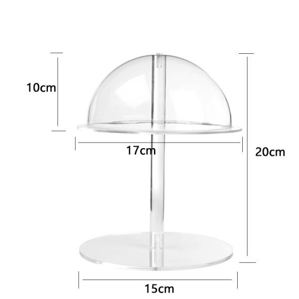 Display transparente de acrílico negro soportes de accesorios para el cabello 20cm