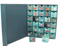 Caja de regalo de calendario personalizable con impresión de barnizado OEM ODM Servicio de parada única