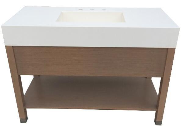 Stand Alone Modern Bathroom Vanity Cabinets Plywood With Solid Wood