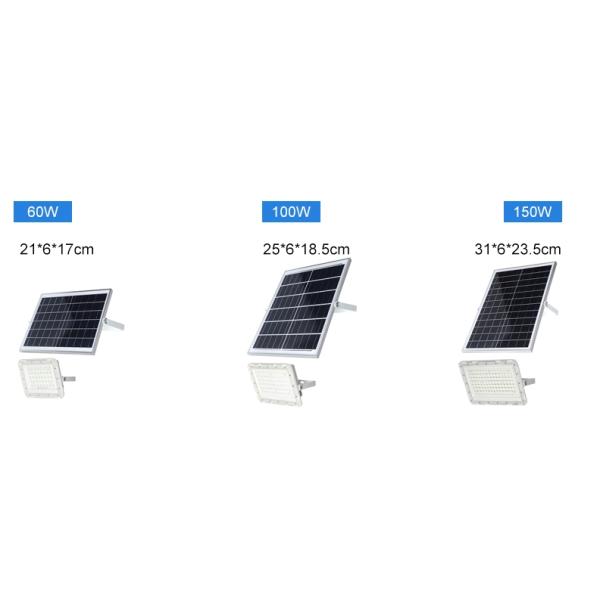 aterproof outdoor ip66 die cast aluminum smd 60w 100w 150w led solar flood lamp