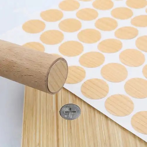 Self-adhesive Waterproof Durable Screw Hole Cover and Furniture Surface Repair Sticker for Wood Furniture