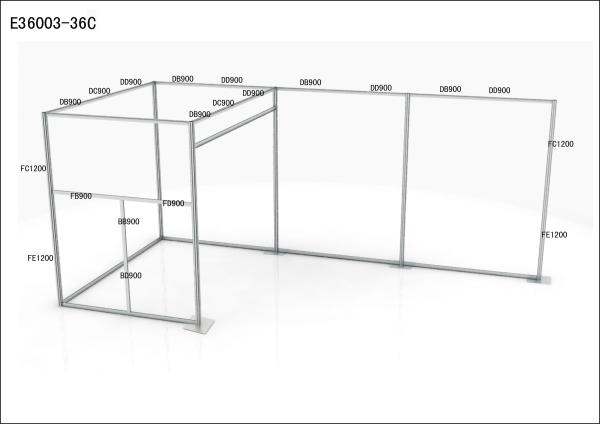 10 X 20 Exhibit Booth Displays , Modular Aluminum Pop Up Display Booth