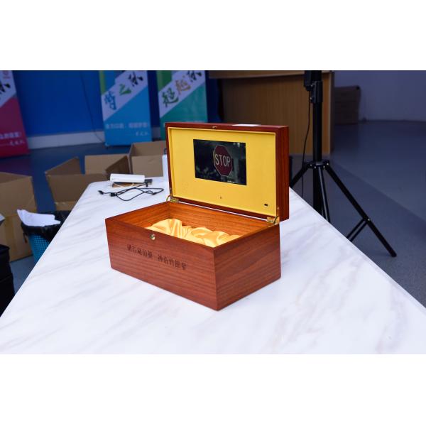 OEM деревянной коробки подарка экрана HD LCD видео- для выдвиженческого маркетинга