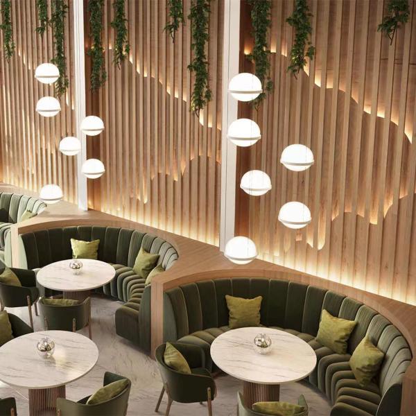 Modern Hotel Restaurant Furniture Set Booth Round Circle Restaurant Tables