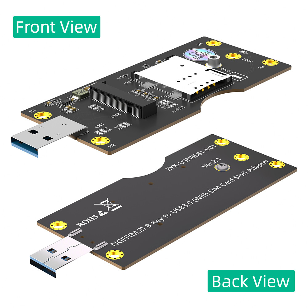 USB 3.0 Type-A Connector To M.2 NGFF Key-B Wireless Adapter Card 1 Стандартный слот SIM для 5G 4G LTE WWAN GSM Модемный модуль