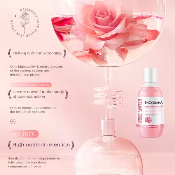 Private Label Damascus Rose Water Gentle Deep Hydrating Moisturizing Face Toner Skin Care Nourishing Rose Water Skin Toner