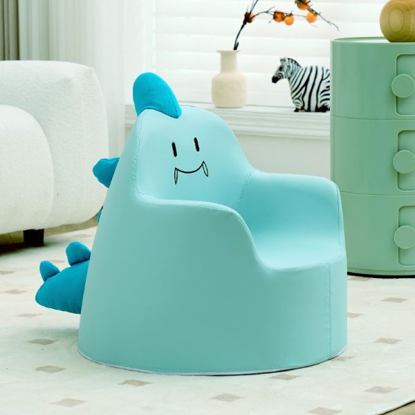 Custom Kids Couch Accent Chair Cute Cartoon Mini Sofa Lounge for Parent-Child Leisure for Apartment Dining Living Room Kids Room