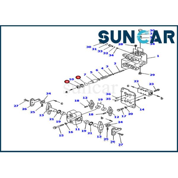 PC100-6 PC120-6 Excavator Seal Kit 702-16-01541 Pilot Valve Seal Repair Kit