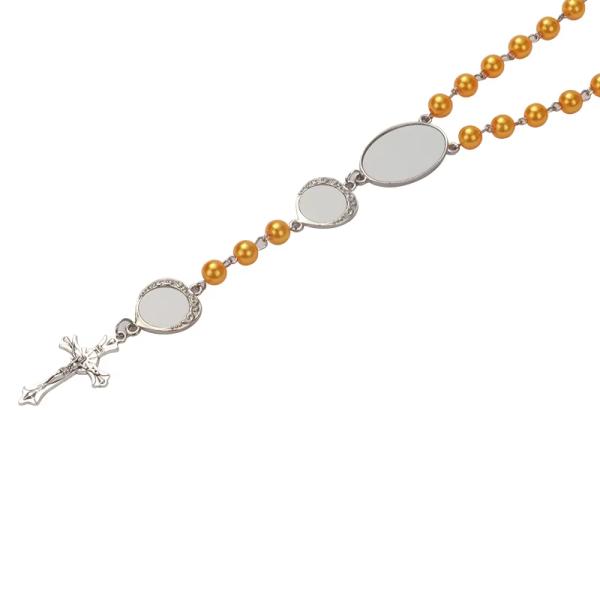 Custom Rosary Necklace Jewellery Blanks Sublimation Blank Rosary Beads Necklace