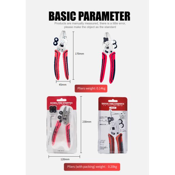 9-In-1 Optical Fiber Stripper Fiber Optic Pliers Optical Cable Stripper