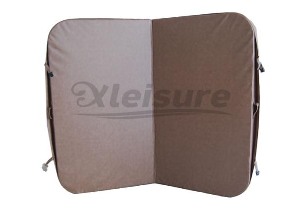 custom spa hot tub cover for Balboa spa, Gecko spa,  SpaQuip spa, E-think spa - brown