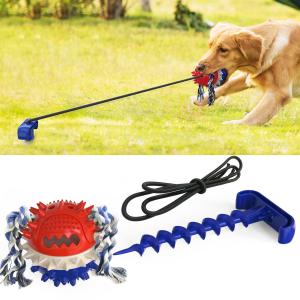 Mastigação natural indestrutível Toy Toothbrush Drawstring Ball Multifunctional