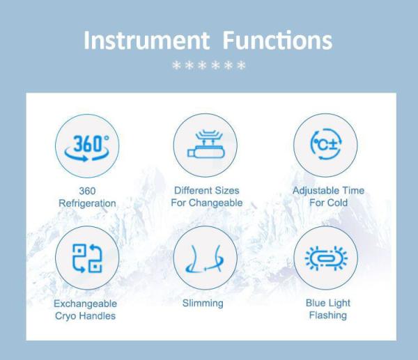 360 Cryo Fat And Cellulite Reduction Machine 3 Handles Cryo Slim Shaper