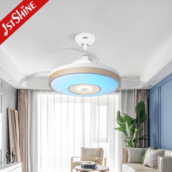 Fã de teto invisível do diodo emissor de luz de Smart RGB de 42 polegadas para o quarto