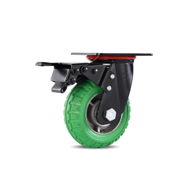 Roue à roulettes en caoutchouc massif à usage lourd roues de chariot industriel taille personnalisée