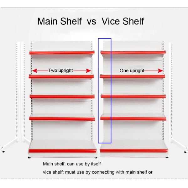 5 Layers Supermarket Display Shelving With ISO9001 / ISO2015 / SGS Certificate