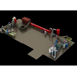 Лепешка опилк производственной линии лепешки биомассы гранулятора деревянная делая машину