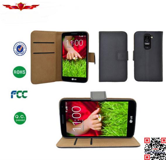 New Arrival  Luxury Texture PU Wallet Leather Cover Cases For LG G2 Mini Quality Qualify