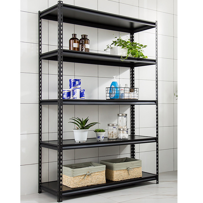 Keep Your Warehouse Neat and Tidy with 5 Tier Boltless Metal Corner Rack Shelving