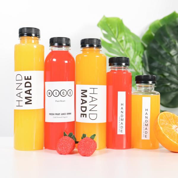 250ml 300ml Clear Plastic Bottles For Juices Beverage Square Shape