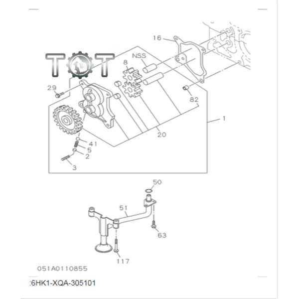 Литое железо масляного насоса ZX330-3G ZX360 SY365 8943955641 6HK1 Isuzu