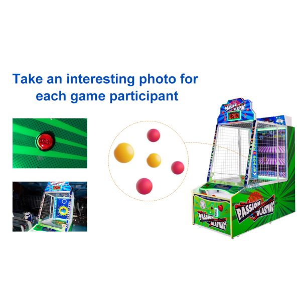 Kids Ball  Game Machine Video Toss Ball Challenge Hit Target Machine Ticket Redemption Machine