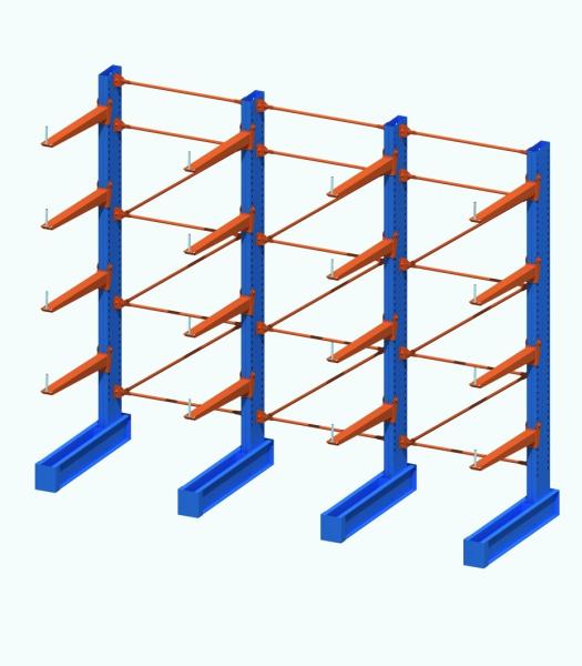 Multi Tier Structure Warehouse Cantilever Racking Boltless Assembly Custom Capacity
