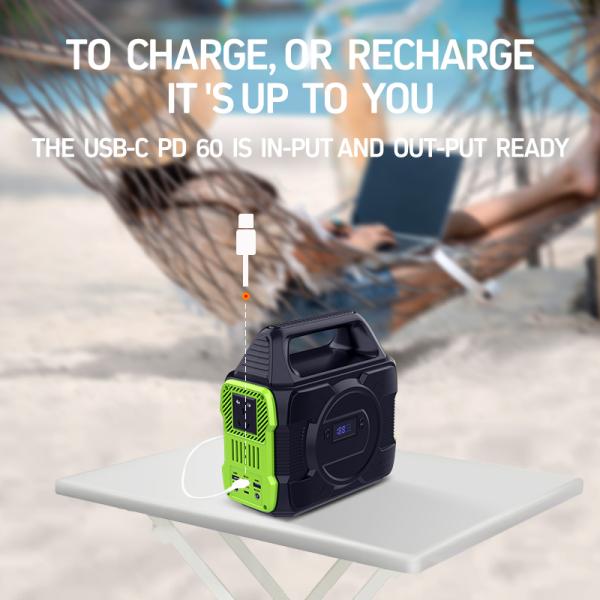 Outdoor Camping Home Emergency Portable Power Station 300W Solar Generator