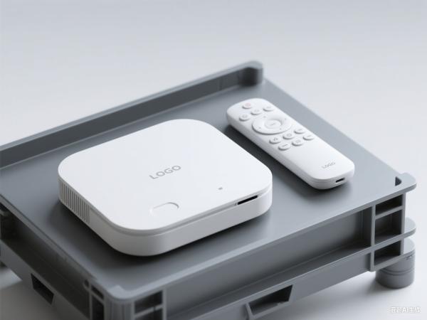 Sleek Black Plastic Injection Set Top Box with Remote Control