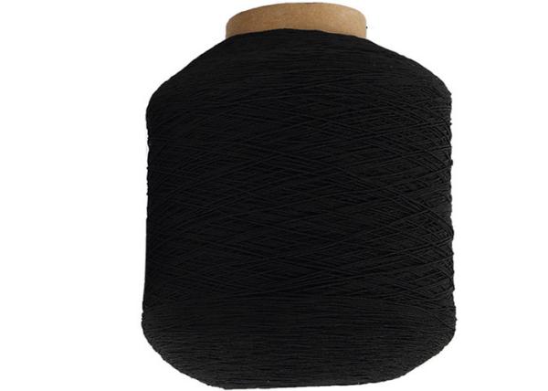 Linha elástica do poliéster preto, fio de borracha do látex 100# para o cabo elástico