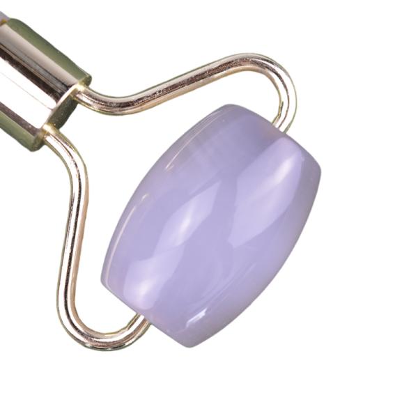 Gray Face Massage Agate Roller for Natural Skin Care and Facial Slimming