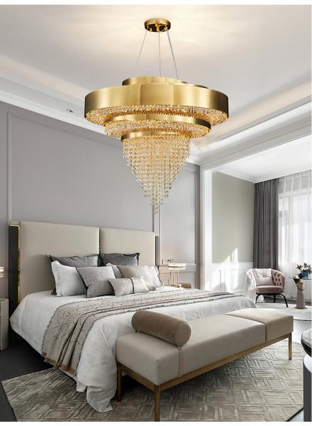 Modern led chandelier living room decoration home decor lights round large dining light(WH-CY-244)