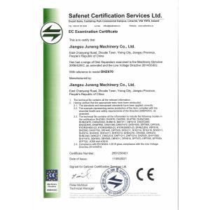 JUNENG MACHINERY (CHINA) CO., LTD. Certifications