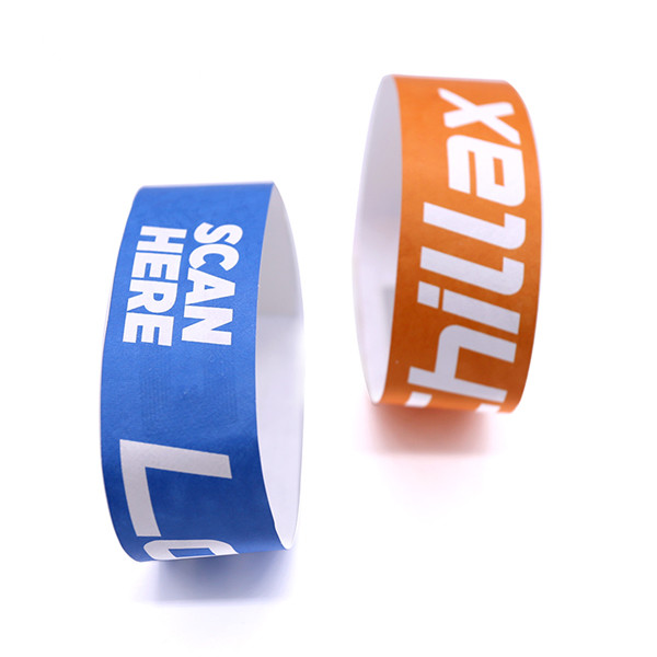 Custom Logo Printing Disposable Waterproof Paper Elastic Hf Rfid Chip Wristband