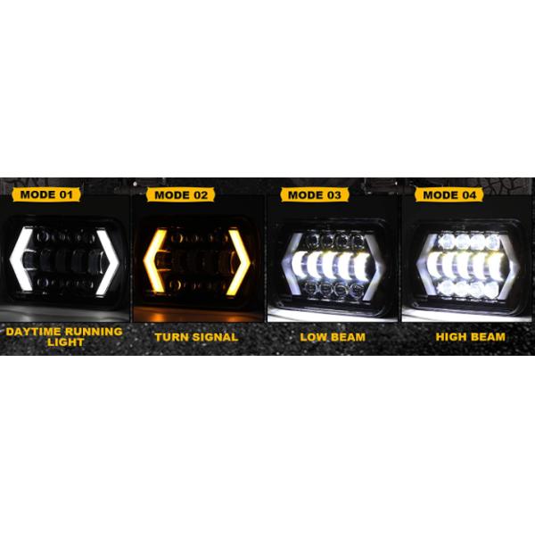 Rectangle Arrow 7 Inch White Yellow 30V Available Motorcycle LED Light