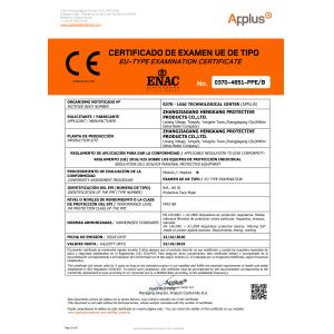 Zhangjianggang HengKang Protective Products Co.,LTD Certifications