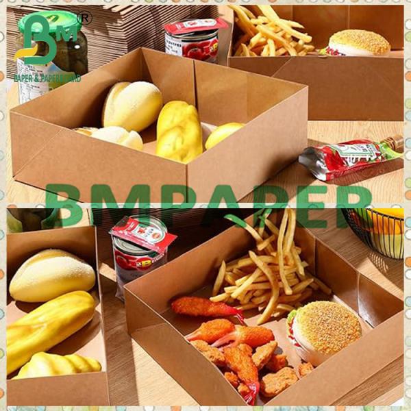 250g - 450g Brown Food Tray Craft Paperboard For Fast Food Store 250 г - 450 г коричневая пищевая поднос из картонной бумаги для быстрого питания