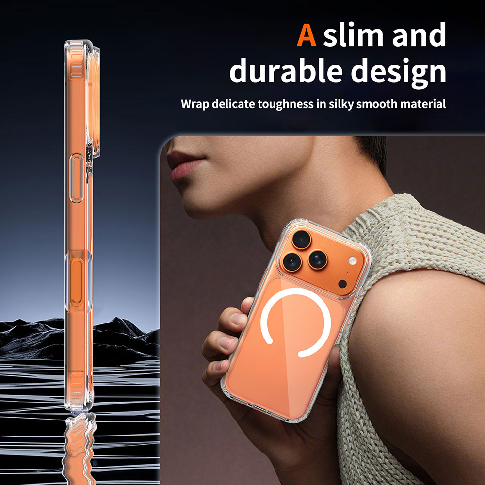 OEM ODM Custom Logo 2.0mm Thick Anti-Yellow TPU+PC Hybrid Clear Magnetic Phone Case for iPhone 18 17 16 15 Pro Max All Serie